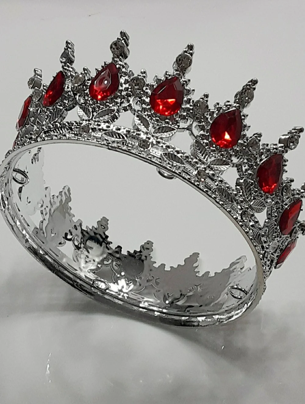The Crown Kids Silver Crown with Red Gem Accents